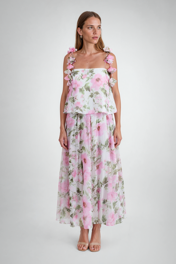Mikael Aghal Pink Floral Camisole