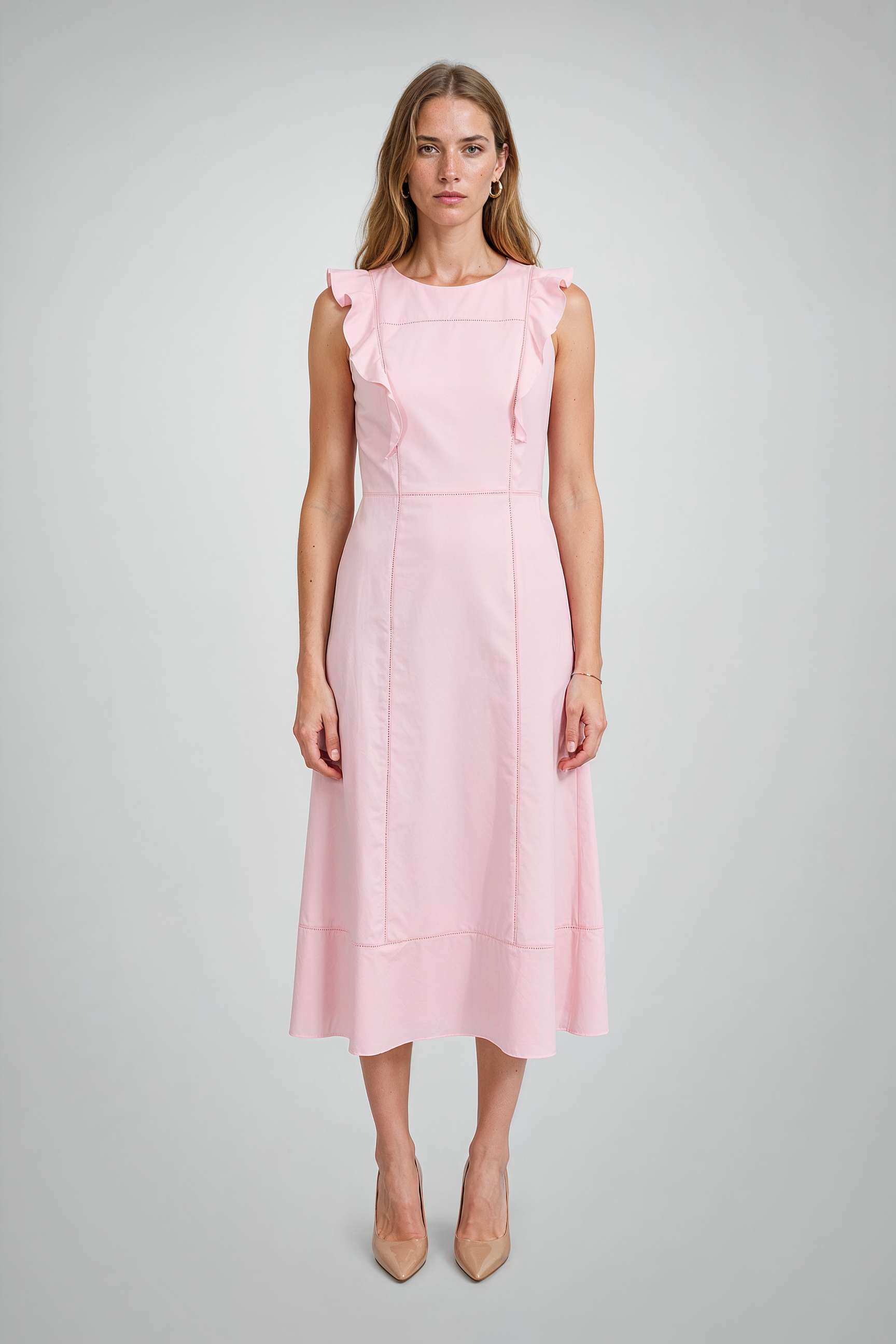 Flutter Sleeve Midi Dress