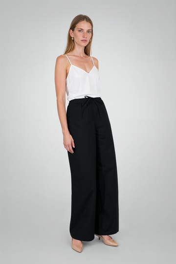 Mikael Aghal Drawstring Wide-Leg Pants
