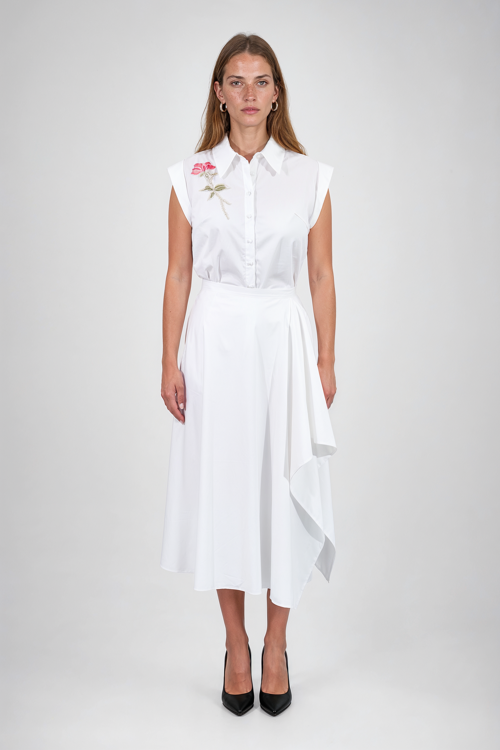 Asymmetric Midi Skirt